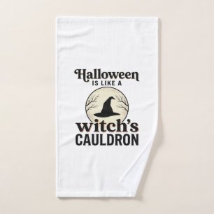 Vintage Haunted Castle Halloween Town Shirt Design Hand Towel