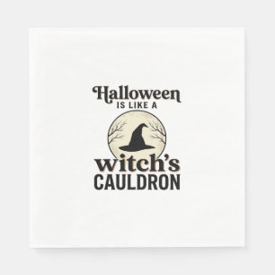 Vintage Haunted Castle Halloween Town Shirt Design Napkin