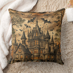 Vintage Haunted House (2) Cushion