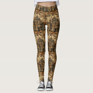 Vintage Haunted House (2) Leggings