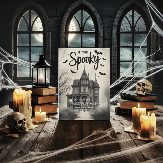 Vintage Haunted House Halloween Party Invitation (Creator Uploaded)