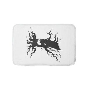 Vintage Haunted tree Halloween Bath Mat