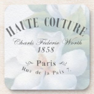 Vintage Haute Couture Fashion Design Coaster