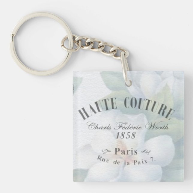 Vintage Haute Couture Fashion Design  Key Ring (Front)