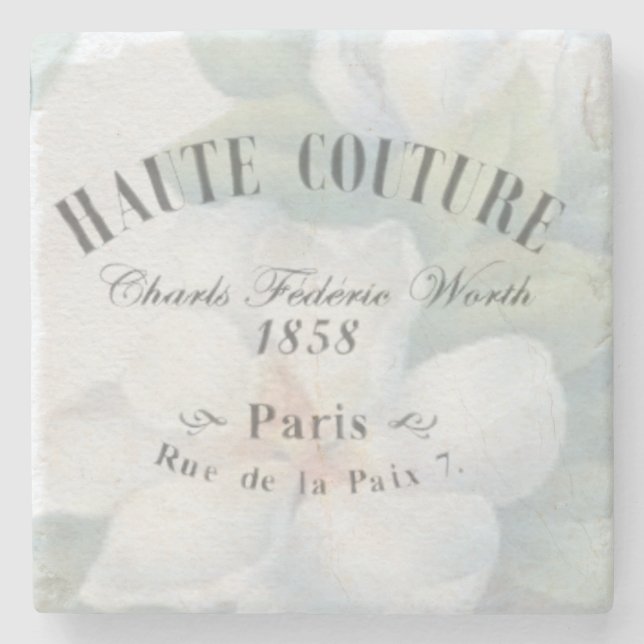 Vintage Haute Couture Fashion Design Stone Coaster (Front)