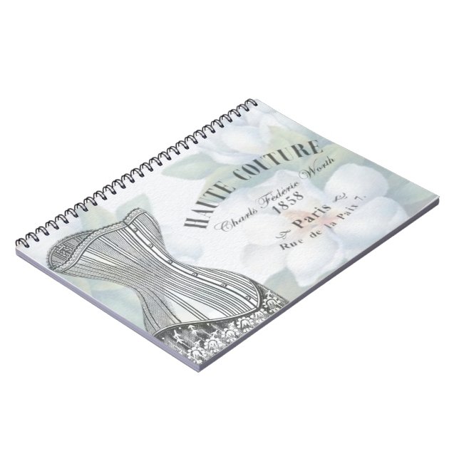 Vintage Haute Couture Fashion Notebook (Left Side)