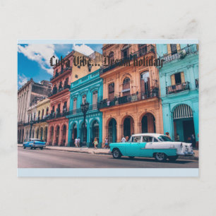 Vintage Havana Cuba Colourful  'Cuba vibe' Postcard