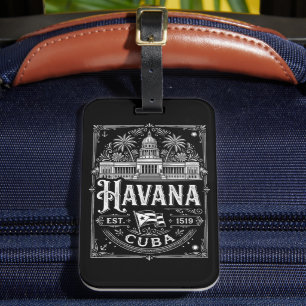 Vintage Havana Cuba Cuban Travel Heritage Luggage Tag