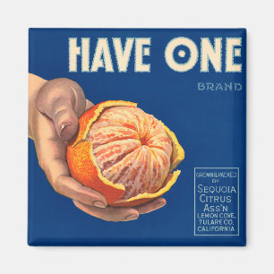 Vintage Have One Brand Sequoia Advertisement Magnet