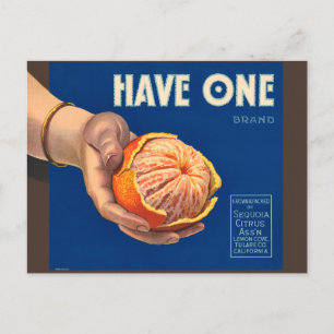 Vintage Have One Brand Sequoia Advertisement Postcard