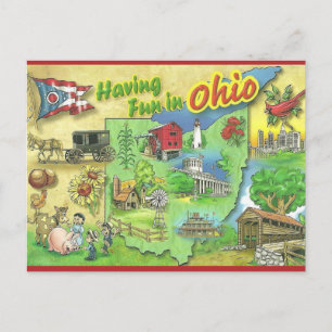 Vintage Having Fun in Ohio Postcard