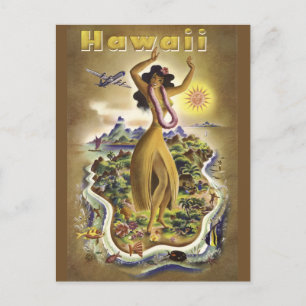 Vintage Hawaii 2 Postcard