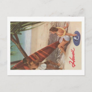 Vintage Hawaii Beach Postcard
