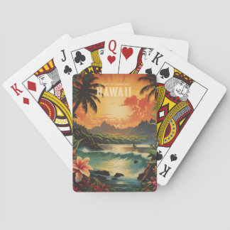 Vintage Hawaii Beach Travel Art Playing Cards