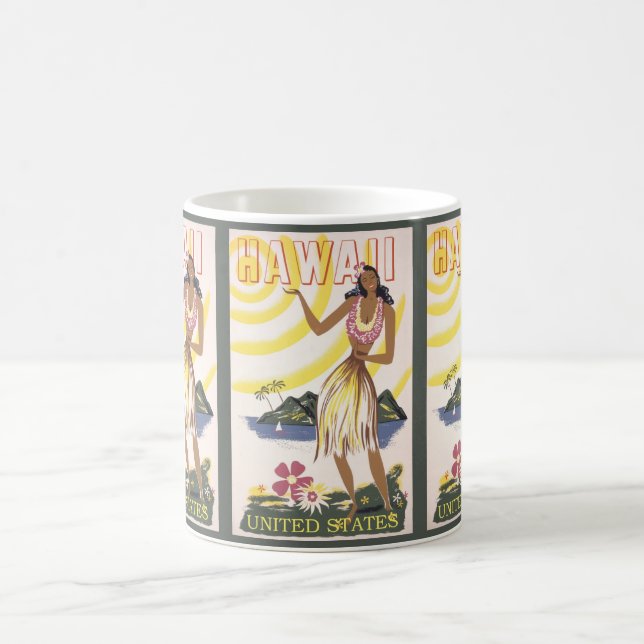 Vintage Hawaii: Classic United States Travel  Coffee Mug (Center)