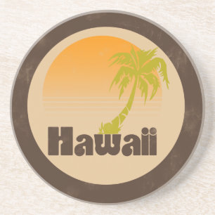 Vintage Hawaii Logo Coaster