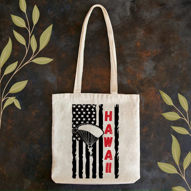 Vintage Hawaii Paragliding Skydiving Tote Bag (Creator Uploaded)