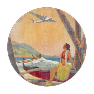 Vintage Hawaii Travel Cutting Board