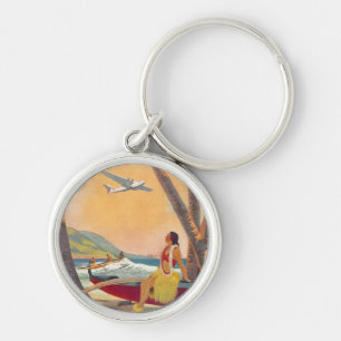 Vintage Hawaii Travel Key Ring