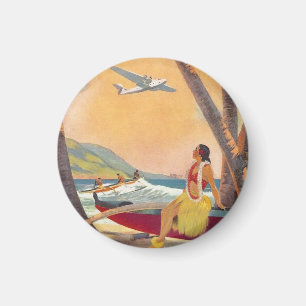 Vintage Hawaii Travel Magnet