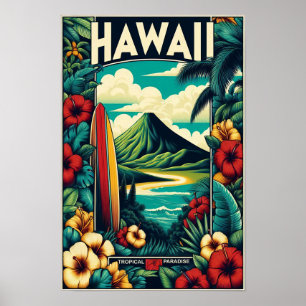 Vintage Hawaii Travel Poster