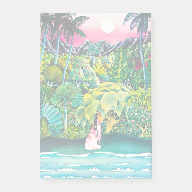 Vintage Hawaii Travel Poster Post-it Notes (Front)