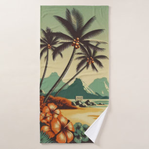 Vintage Hawaii/Tropical  Bath Towel