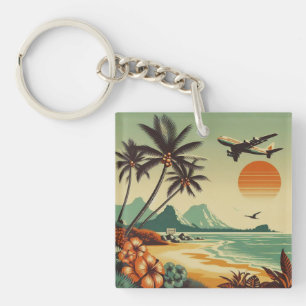 Vintage Hawaii/Tropical Key Ring