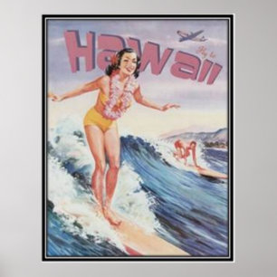 Vintage Hawaii, USA - Poster