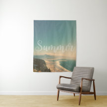vintage Hawaiian Beach Landscape -summer Sea lands
