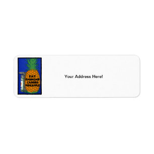 Vintage Hawaiian Pineapple Return Address Label