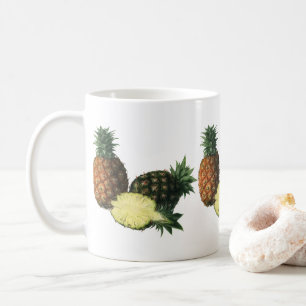 Vintage Hawaiian Pineapples, Organic Food Fruit Coffee Mug