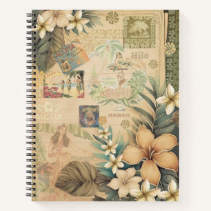 Vintage Hawaiian Scrapbook: Hilo Bay Notebook