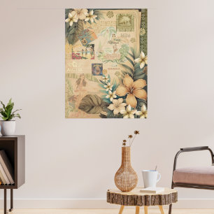 Vintage Hawaiian Scrapbook Hilo Hula Poster