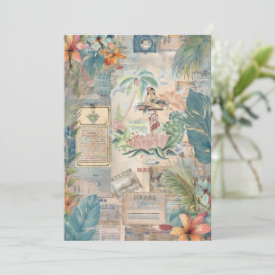 Vintage Hawaiian Scrapbook: Travel Hawaii Holiday Card
