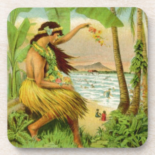 Vintage Hawaiian Travel Coaster