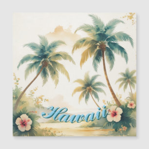 Vintage Hawaiian Travel Honolulu Magnetic Card