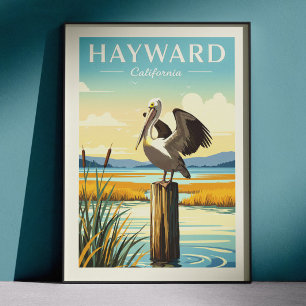 Vintage Hayward California Poster