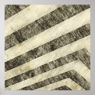 Vintage Hazard Stripes Poster