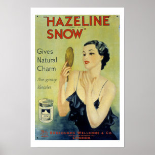 Vintage Hazeline Snow Makeup Lotion Poster