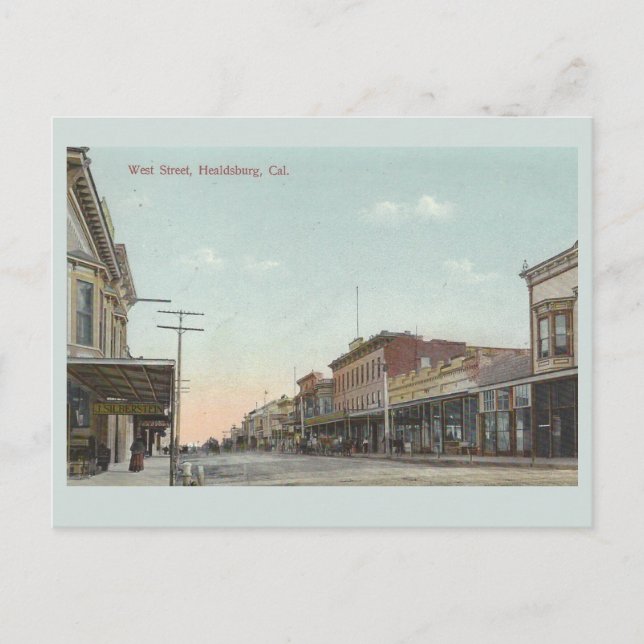Vintage Healdsburg California Postcard (Front)
