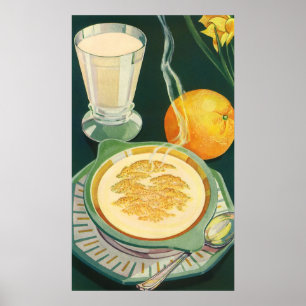 Vintage Health Foods, Beverages, Healthy Breakfast Poster
