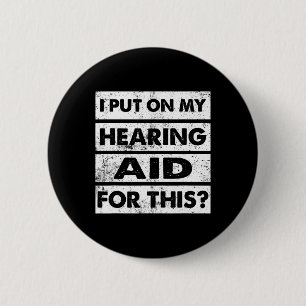 Vintage Hearing Impaired Deaf Awareness ASL Sign L 6 Cm Round Badge