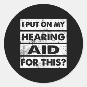 Vintage Hearing Impaired Deaf Awareness ASL Sign L Classic Round Sticker