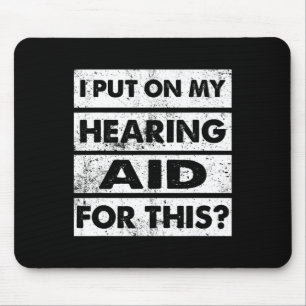 Vintage Hearing Impaired Deaf Awareness ASL Sign L Mouse Pad