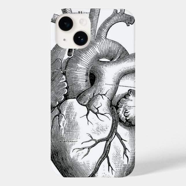 Vintage Heart Anatomy | Customisable Case-Mate iPhone Case (Back)