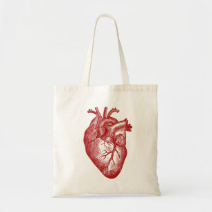 Vintage Heart Anatomy Tote Bag