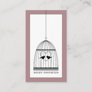 Vintage Heart Birdcage Baby Shower Invitation