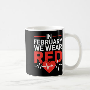 Vintage Heart Disease Awareness Heart Recovery Men Coffee Mug