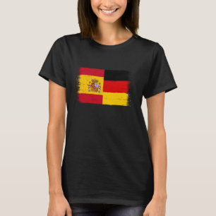 Vintage Heart Flag for Spanish German A Germany Sp T-Shirt